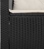 vidaXL Gartensofa mit Kissen 3-Sitzer Schwarz Poly Rattan 365829 Bild 2