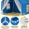Spielzelt Spielhaus für Kinder mit Waschbarer Baumwollmatte 122 x 105 x 125 cm Blau Bild 4