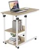 Dripex Beistelltisch Schreibtisch mit Rollen Computertisch Höhenverstellbar Laptoptisch Bild 4