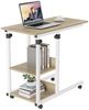 Dripex Beistelltisch Schreibtisch mit Rollen Computertisch Höhenverstellbar Laptoptisch Bild 5