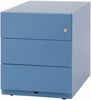 Rollcontainer Note™ mit Griffleiste, 3 Universalschubladen, Farbe blau Bild 3