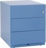 Rollcontainer Note™ mit Griffleiste, 3 Universalschubladen, Farbe blau Bild 2