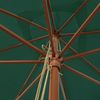 vidaXL Sonnenschirm mit Holzmast Grün 300x300x273 cm 363192 Bild 5