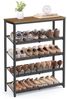 Vasagle 'LBSDE038K01' Schuhregal 5-stöckig, honigbraun-tintenschwarz, 28 x 75 x 93 cm Bild 1