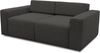 DOMO. collection Sofa 700 029, 2-Sitzer Couch mit Schlaffunktion und Federkernpolsterung, lose Rückenkissen, Polstergarnitur, 192 x 116 x 85 cm (BxTxH), grau Bild 4