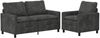 vidaXL Sofa Set 2 pcs Anthrazit Polyester 3417097 Bild 2