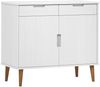 vidaXL Sideboard MOLDE Weiß 90x40x80 cm Massivholz Kiefer 350547 Bild 2