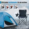 LINUMA Campingstuhl faltbar mit extra großem Getränkehalter, stabiler Klappstuhl schwarz (1 St), Faltbarer Campingstuhl mit XL-Getränkehalter für Festival & Outdoor Bild 3