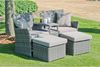 Gartensessel Lounge Doppelsessel Set CALGARY 3-teilig inkl. Kissen Bild 2