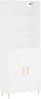vidaXL Highboard Weiß 69,5x34x180 cm Holzwerkstoff 3189941 Bild 2