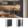 Küchenunterschrank R-Line Anthrazit Landhaus 60 cm ohne Arbeitsplatte Vicco Bild 4