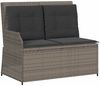 vidaXL Gartenbank Grau Poly-Rattan 3394451 Bild 2