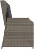 vidaXL Gartenbank Grau Poly-Rattan 3394451 Bild 5