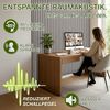 TRESKO® 2 Stück Akustikpaneele Holz 120×60 cm inkl. 4x Kleiderhaken | Wandverkleidung Eiche Grau als 3D Lamellenwand | Holzpaneele Paneele für Schallschutz | Akustik Wandpaneele mit Montageset Bild 3
