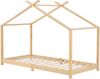 Hausbett Kinderbett Brome aus Holz 90x200 cm Naturfarben mit Lattenrost [en. casa] Bild 3