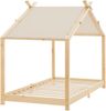 Hausbett Kinderbett Brome aus Holz 90x200 cm Naturfarben mit Lattenrost [en. casa] Bild 4