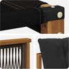 vidaXL Outdoor-Sofagarnitur mit Kissen 3 pcs Natürlich und Schwarz 3381744 Bild 5