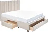 Vente-unique - LIAKO Bett Stoff Beige - B 217 cm x H 123 cm x L 154 cm Bild 5