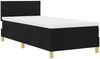 vidaXL Boxspringbett mit Kissen Schwarz 100 x 200 cm Stoff 3338974 Bild 4