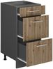 Küchenunterschrank R-Line Artisan-Eiche 40 cm mit Schubladen, ohne Arbeitsplatte Vicco Bild 4