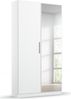 rauch Minosa, Schuhschrank, Garderobenschrank, 2-türig, mit Spiegel, mit 6 Einlegeböden, Farbe Weiß, BxHxT 91x197x41cm Bild 3