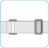 KETTtex Liegenauflage Rollliege Bali 2385 grau Schmetterlinge 193x60x8 cm KETTtex, (1 St), Halteband verstellbar mit Bindebändern Klettband Bild 3