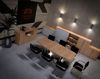 Rheinland Möbel Konferenztisch KONTI 220x103 cm – ovaler Besprechungstisch in Nussbaum mit verchromten Säulenfüßen & Kabelauslass, Meetingtisch für 6–8 Personen, moderner XXL-Tisch fürs Büro & Besprechungsraum Bild 4