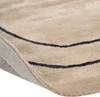 Teppich Viskose beige schwarz ⌀ 200 cm abstraktes Muster Kurzflor DIGRI Bild 5