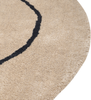 Teppich Viskose beige schwarz ⌀ 200 cm abstraktes Muster Kurzflor DIGRI Bild 4