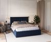 thematys Polsterbett Bett Stauraumbett aus Velours 120x200 140x200 160x200 180x200cm (MADE IN EU - mit hochwertigem Velours Bezug, Bettrahmen, Bett, Optional mit Matratze bestellbar, Mit großem Kopfteil für Komfort - Bettkasten mit Hubrahmen), Metallra... Bild 3