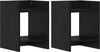 vidaXL Pflanzenständer mit Regal 2 pcs Schwarze Eiche 30 x 30 x 40 cm 899613 Bild 2