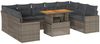 vidaXL 10-tlg. Garten-Sofagarnitur mit Kissen Grau Poly Rattan 3327084 Bild 2