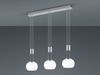 LED Pendelleuchte MADISON 3-flammig Silber mit Milchglas, Breite 82cm Bild 3