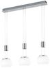 LED Pendelleuchte MADISON 3-flammig Silber mit Milchglas, Breite 82cm Bild 2