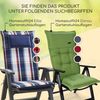 Sylt Polsterauflage Sesselauflage Kopfkissen Polyester 50 x 120 x 9 cm Rot / Schwarz Bild 3