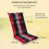 Sylt Polsterauflage Sesselauflage Kopfkissen Polyester 50 x 120 x 9 cm Rot / Schwarz Bild 5