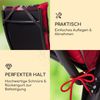 Sylt Polsterauflage Sesselauflage Kopfkissen Polyester 50 x 120 x 9 cm Rot / Schwarz Bild 2