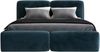 Polsterbett OLKE 120x200 ohne Matratze mit Bettkasten und Lattenrost. Farbe: Azur 12 Bild 3