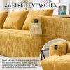 2-Sitzer Cordsofa, hohe Lehne, Seitentaschen, Metallfüße Bild 5