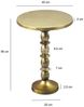 FINEBUY Beistelltisch FB113596 Anstelltisch 40cm Alu Gold Metall Wohnzimmertisch Dekotisch (Skulpturale Form mit edlem Charakter), Goldener Akzent für moderne Räume Bild 3