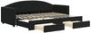 vidaXL Tagesbett Ausziehbar mit Schubladen Schwarz 80x200 cm Samt 3197346 Bild 2