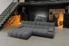 KAWOLA Sitzgruppe VIVIEN Ecksofa links Drehsessel Hockerbank Feincord anthrazit 85 x 359 x 510 cm Bild 4