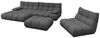 KAWOLA Sitzgruppe VIVIEN Ecksofa links Drehsessel Hockerbank Feincord anthrazit 85 x 359 x 510 cm Bild 3