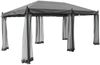 Pergola Cadiz, Pavillon, stabiles 7cm-Gestell 5x3m ~ grau mit Seitenwand + Moskitonetz Bild 2