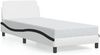 vidaXL Bettgestell "Dover" Weiß und Schwarz 80x200 cm Kunstleder 373084 Bild 2