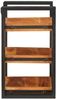 vidaXL Nachttisch Braun und Schwarz 38 x 33 x 58 cm Massivholz Akazie 4016734 Bild 5