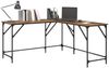 vidaXL Schreibtisch Altholz 149 x 149 x 75 cm Holzwerkstoff 882862 Bild 3