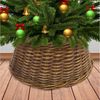 Spetebo Weihnachtsbaumdecke Rattan Weihnachtsbaumrock aus Weide 60 cm - bronze (1-tlg), Abdeckung für den Christbaum Ständer Bild 3