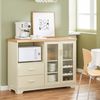 SoBuy FSB81-MI Sideboard, MDF, Lackiert, Cremeweiß, 120 x 90 x 40 cm Bild 2