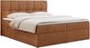 Boxspringbett mit Kopfteil und Topper, Doppelbett - RICO - 180x200cm - Orange Stoff - H4 Bild 3